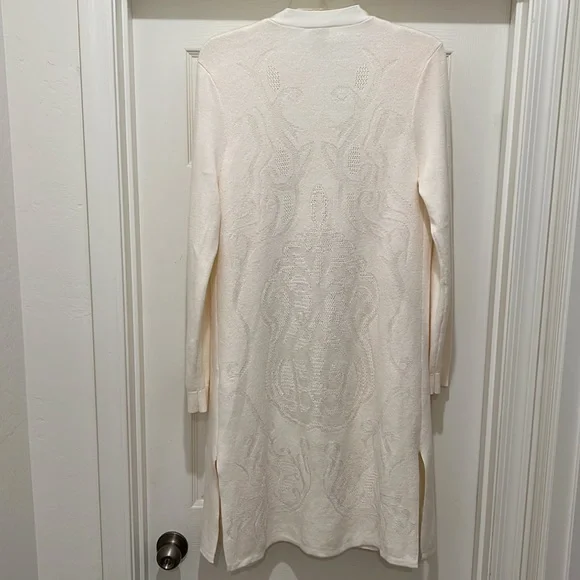 Chico’s Cream Off White Duster-longline Length Cardigan - Picture 2 of 12